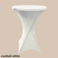 36 inch White Round High Cocktail Economic Spandex Table Cover Tablecloths