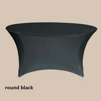 120 Round Black Economic Spandex Table Cover Tablecloths
