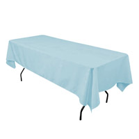 Baby Blue  60X108 Economic Visa Polyester Style Tablecloths Tablecloths