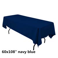 Navy Blue  60X108 Economic Visa Polyester Style Tablecloths Tablecloths