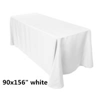 90x156 White Economic Visa Polyester Style Table Drapes Tablecloths
