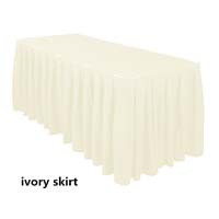 Ivory Economic Visa Polyester Style Table Skirts Skirting